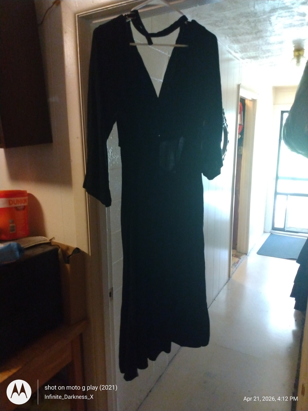 Lia Black Top with Neck Label Maternity Wear Snaps At Breat-line For Breastfeed